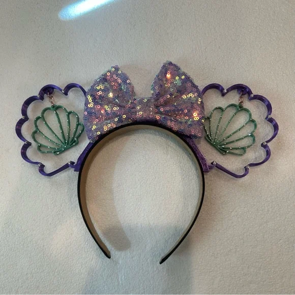 Disney Purple and Green Sequin Headband